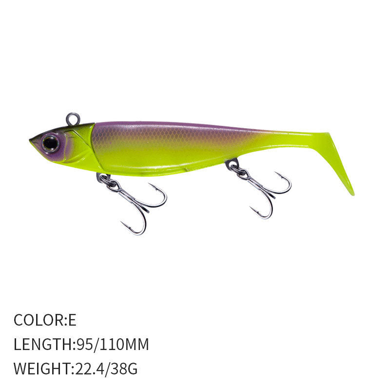 Tail Soft Bait Sea Fishing Lure Fish Type Jig Hook Tossing Fake Fish Weever Topmouth Culter