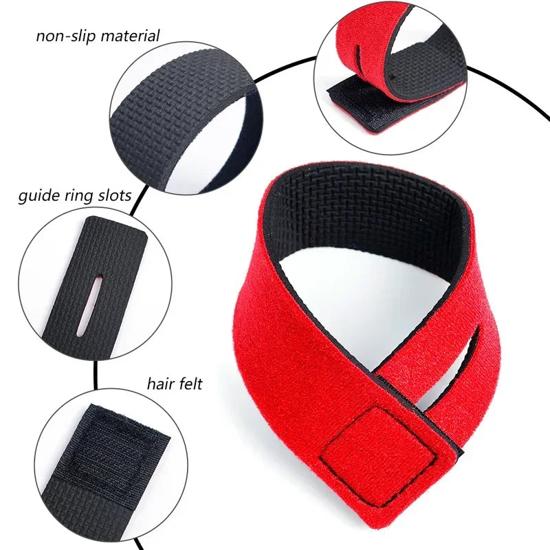 Fishing Rod Tie Holders Straps Fastener Hook Belts Loop Cable Cord Ties Belt Elastic Wrap Band Outdoor Fishing Tools Accessory