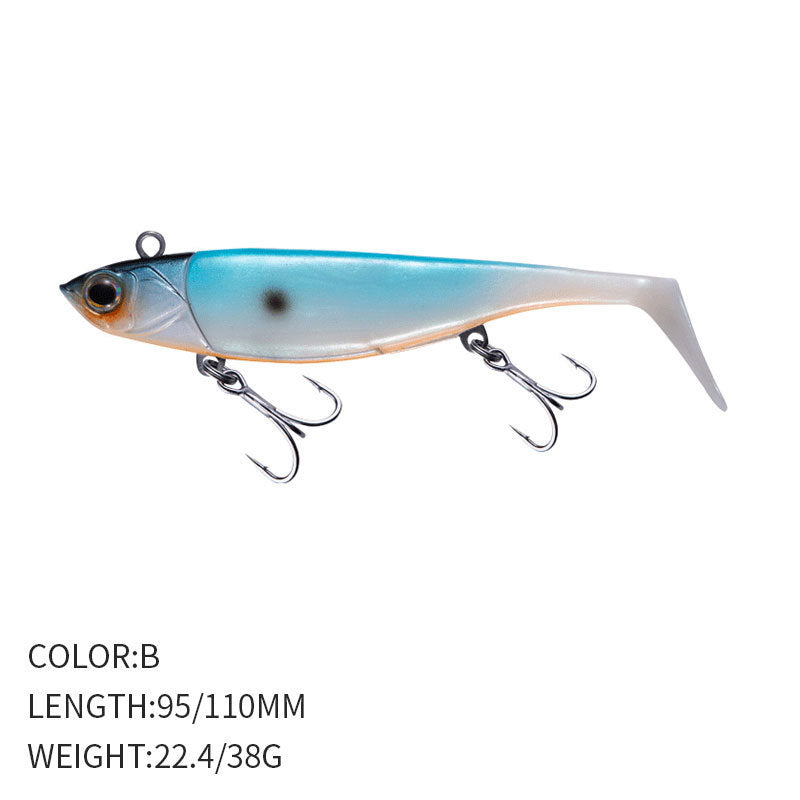 Tail Soft Bait Sea Fishing Lure Fish Type Jig Hook Tossing Fake Fish Weever Topmouth Culter